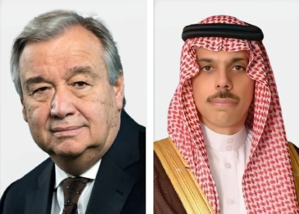 Saudi FM, UN chief discuss regional developments in phone call