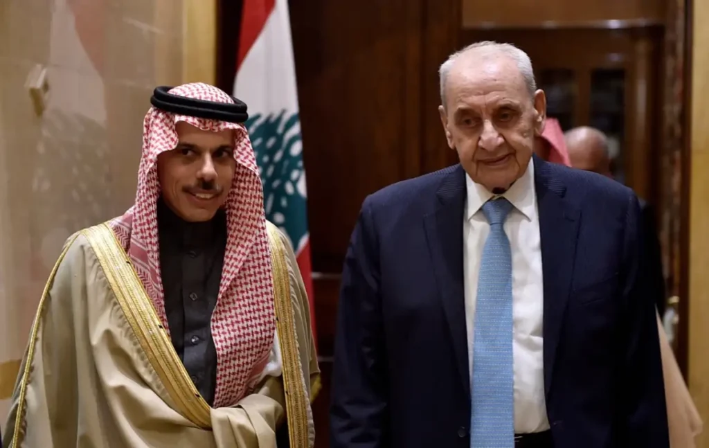 Saudi FM, Lebanese speaker discuss efforts for cessation of Israeli hostilities in phone call