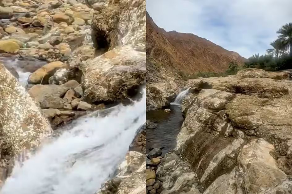 Watch: Heavy rains revive RAK mountains as waterfalls, valleys gush, temperatures dip