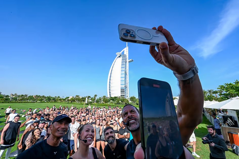 Dubai: Rio Ferdinand and wife Kate host community workout to give back to people