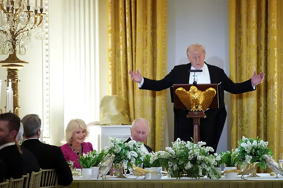 Trump says US has ‘militarily defeated’ Iran as he welcomes King Charles