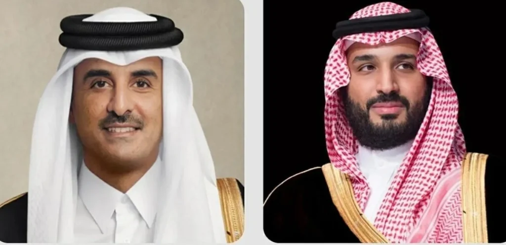 Saudi Crown Prince, Qatari Emir discuss efforts to enhance regional security in phone call