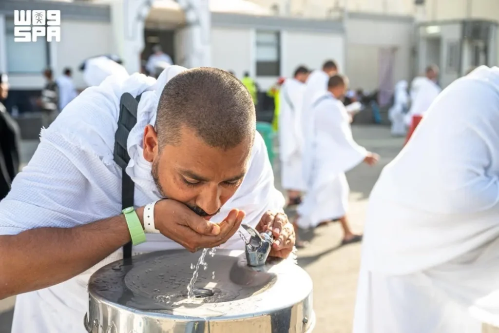 NCM: Mina records 45°C on Tarwiyah Day; similar temperatures expected in Arafat on Tuesday