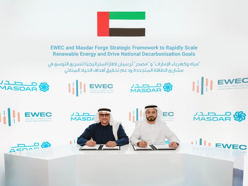 EWEC, Masdar forge strategic framework to rapidly scale renewable energy