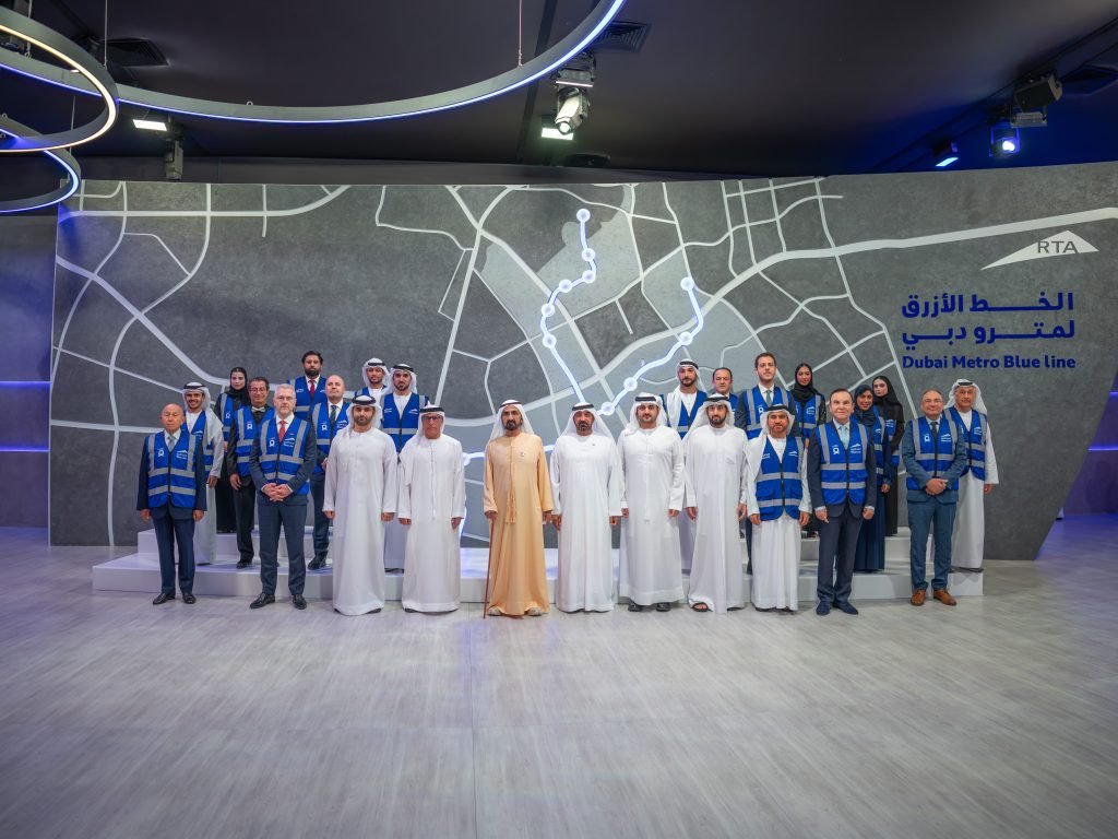 Mohammed bin Rashid launches tunnelling works for Dubai Metro Blue Line, reviews design concepts for upcoming stations