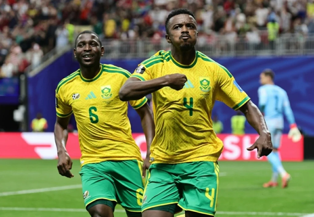 Mokoena penalty earns South Africa first point at World Cup