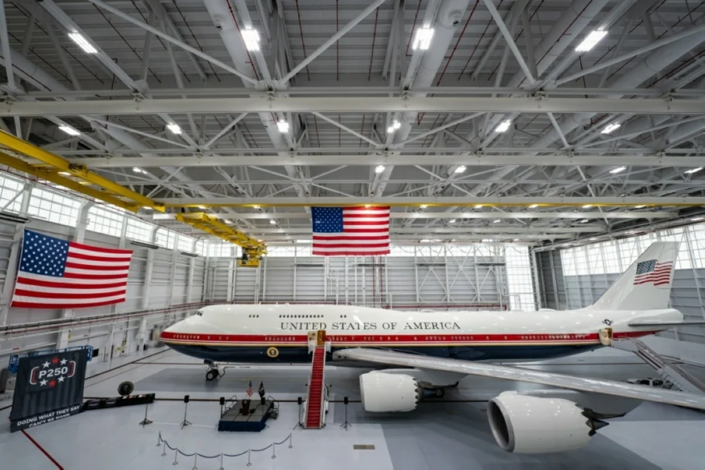 Trump unveils Qatar-donated luxury jet for Air Force One fleet