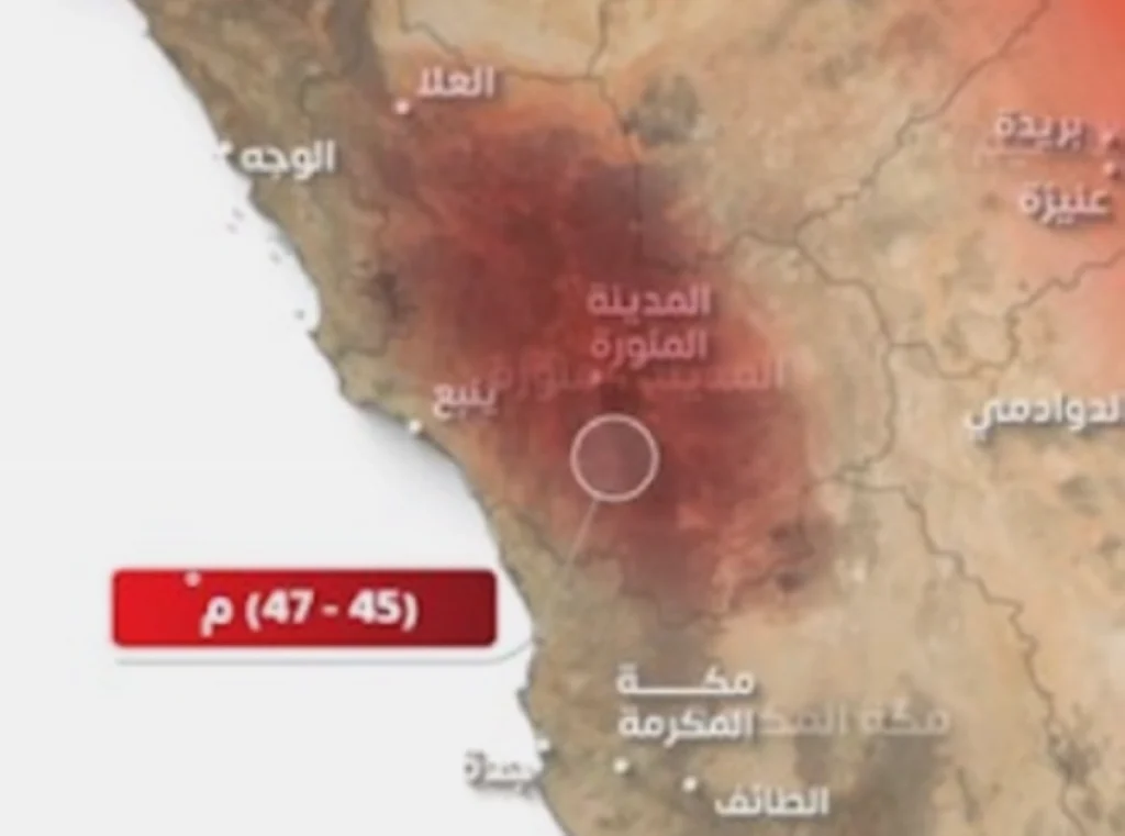 Temperatures to reach 47°C as extreme heat persists across Madinah