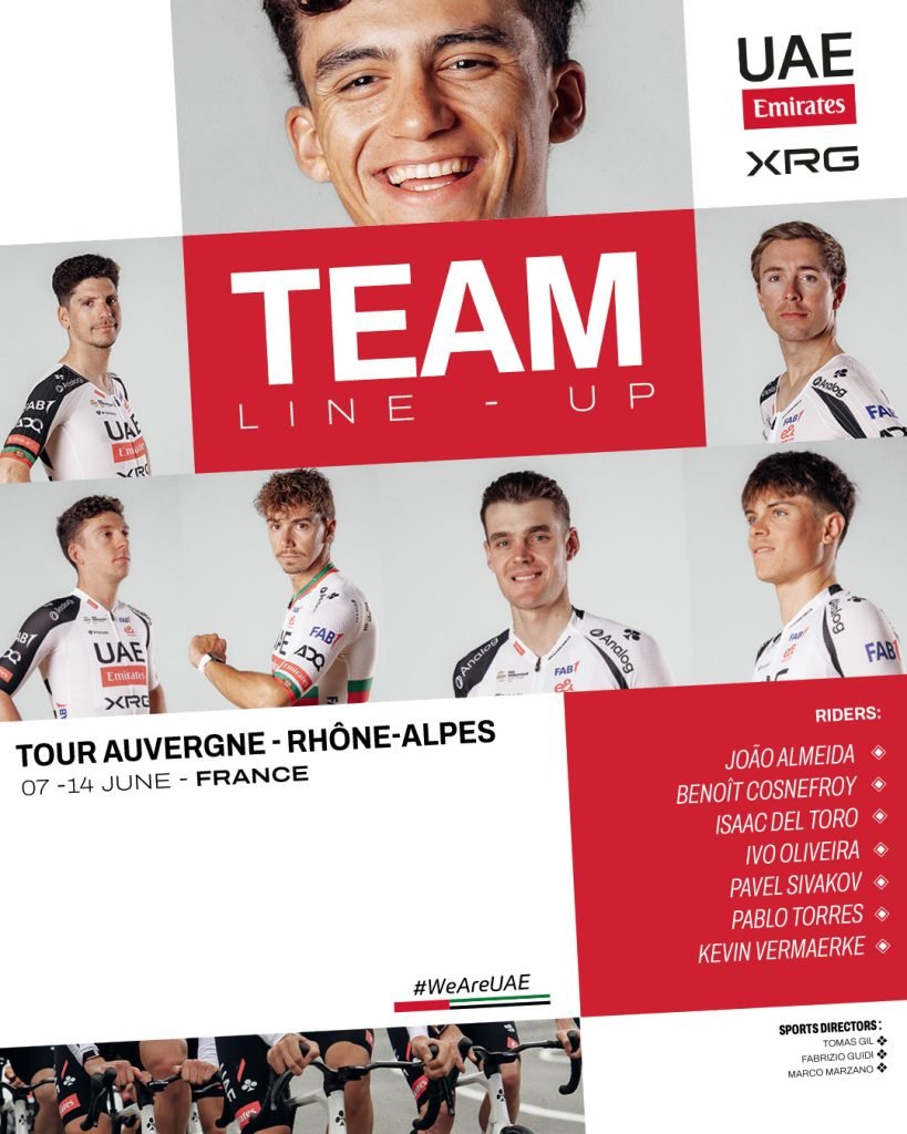 UAE Team Emirates-XRG takes its climbing talents to Tour Auvergne-Rhône-Alpes