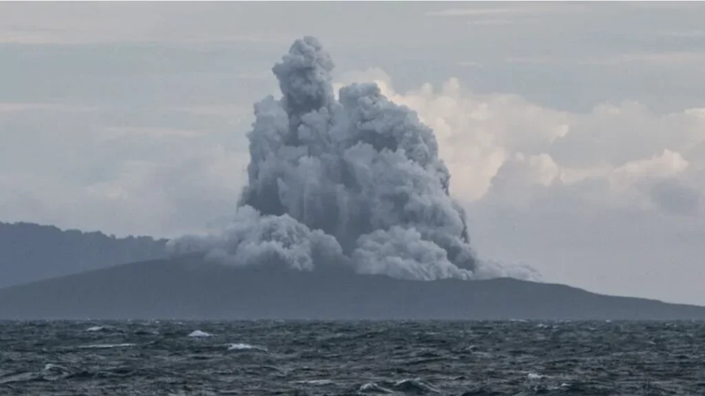 Indonesia’s Anak Krakatau erupts, spewing rocks and volcanic ash