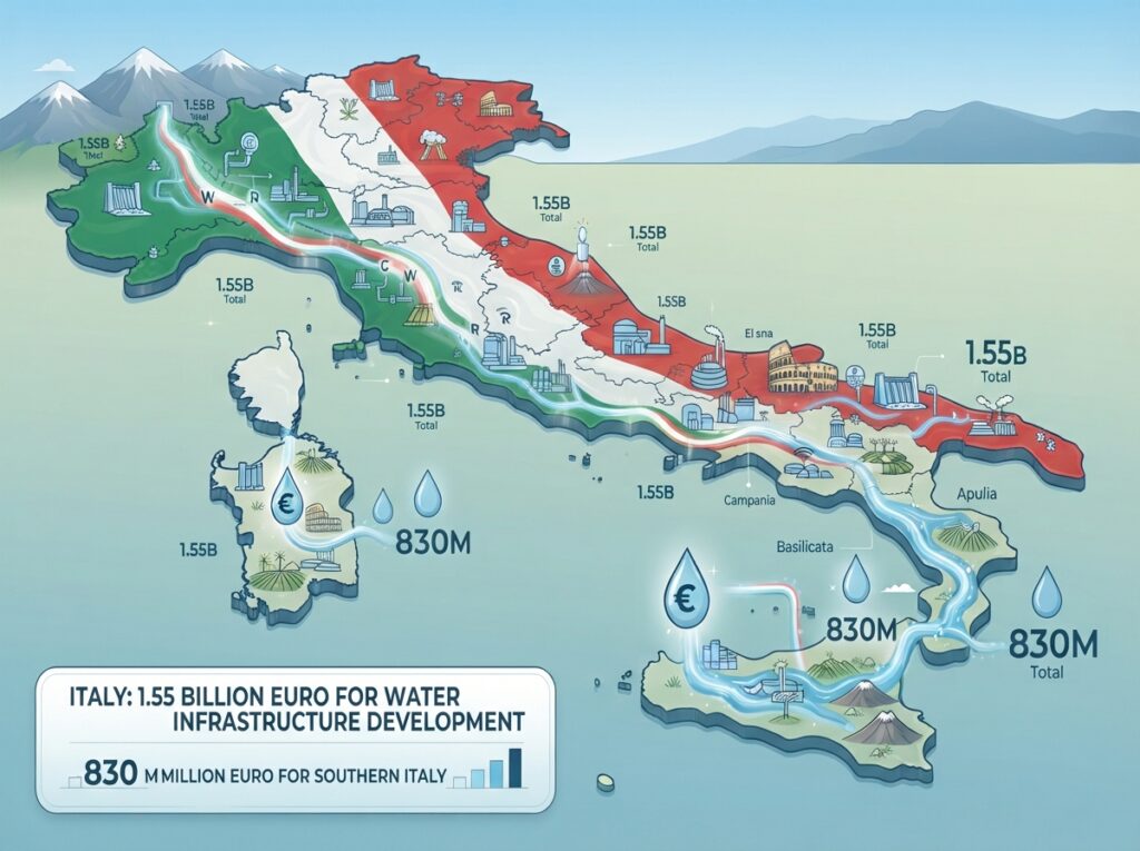 Italy allocates €1.55 billion to fund 59 water infrastructure development projects